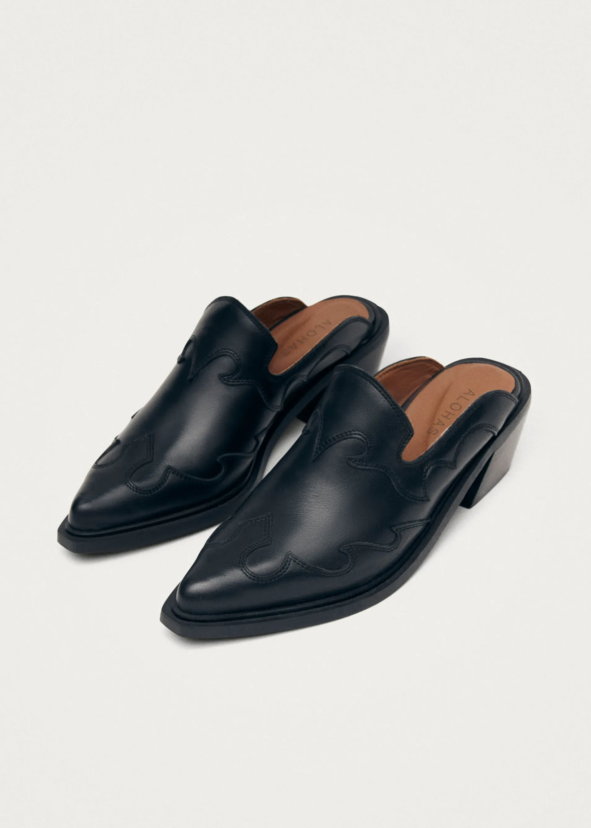 Store Weston Mules de cowboy noires Unités Limitées | Mules