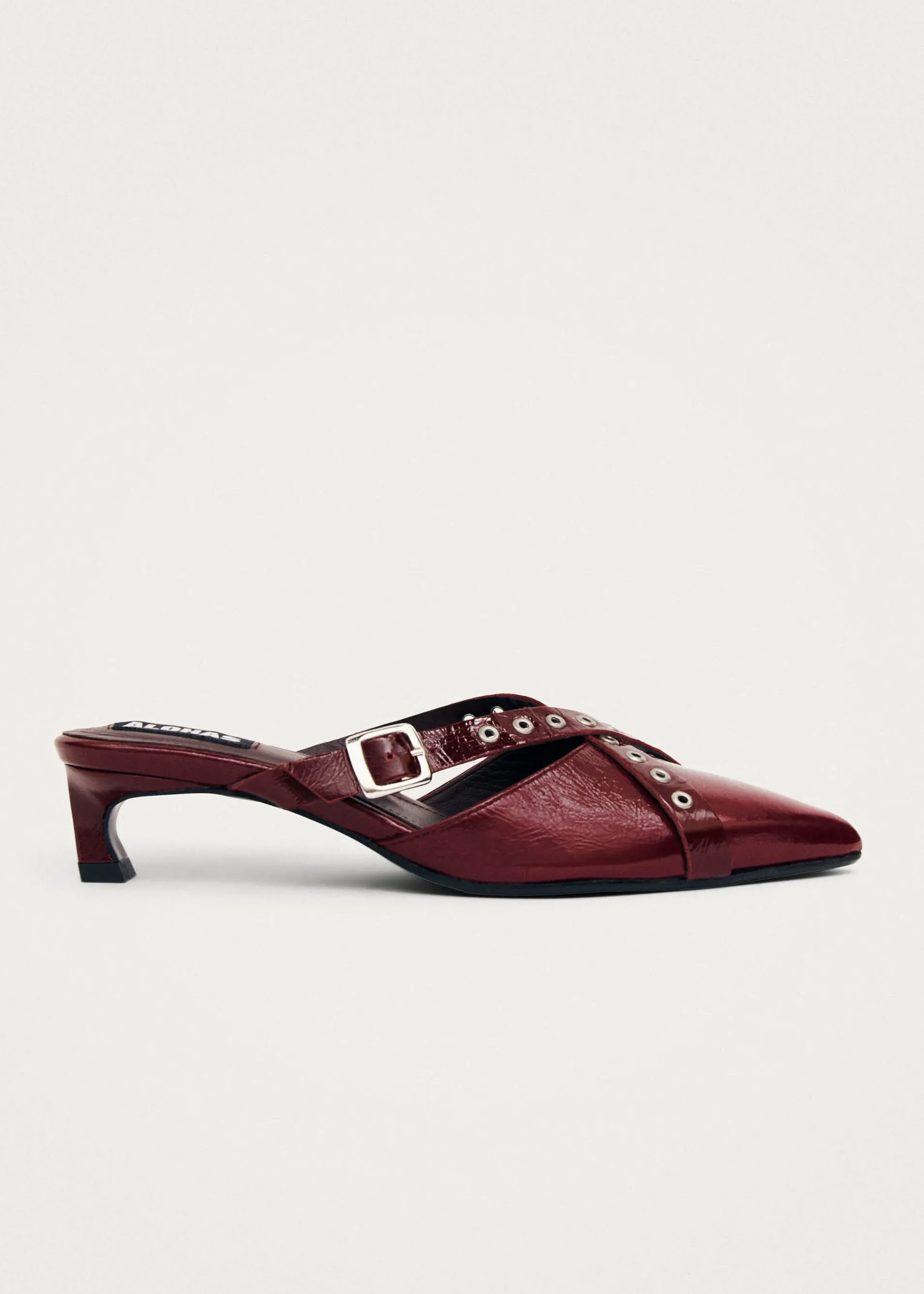 Cheap Zyra Onix Mules en Cuir Bordeaux Mules